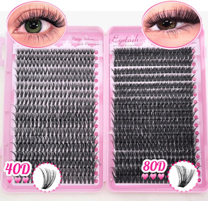 Lash Clusters Eyelash Extensions DIY Natural Curl 40D/80D 720PCS