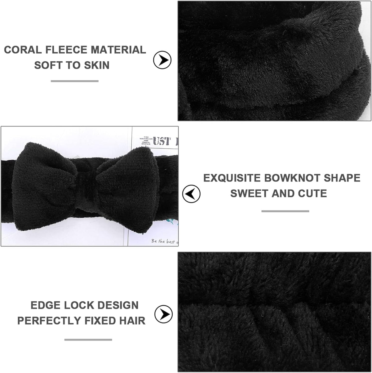 Black Fluffy Makeup Headband