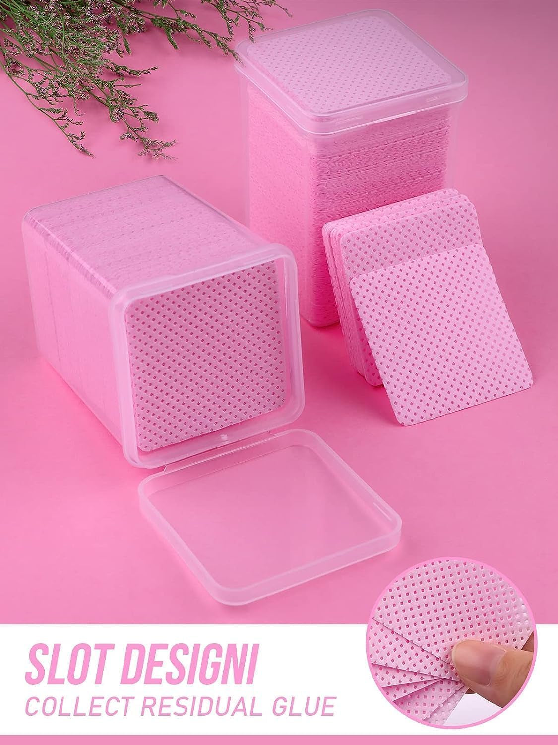 Lint Free Nail Wipes Non-Woven Polish Remover Pads 400pcs