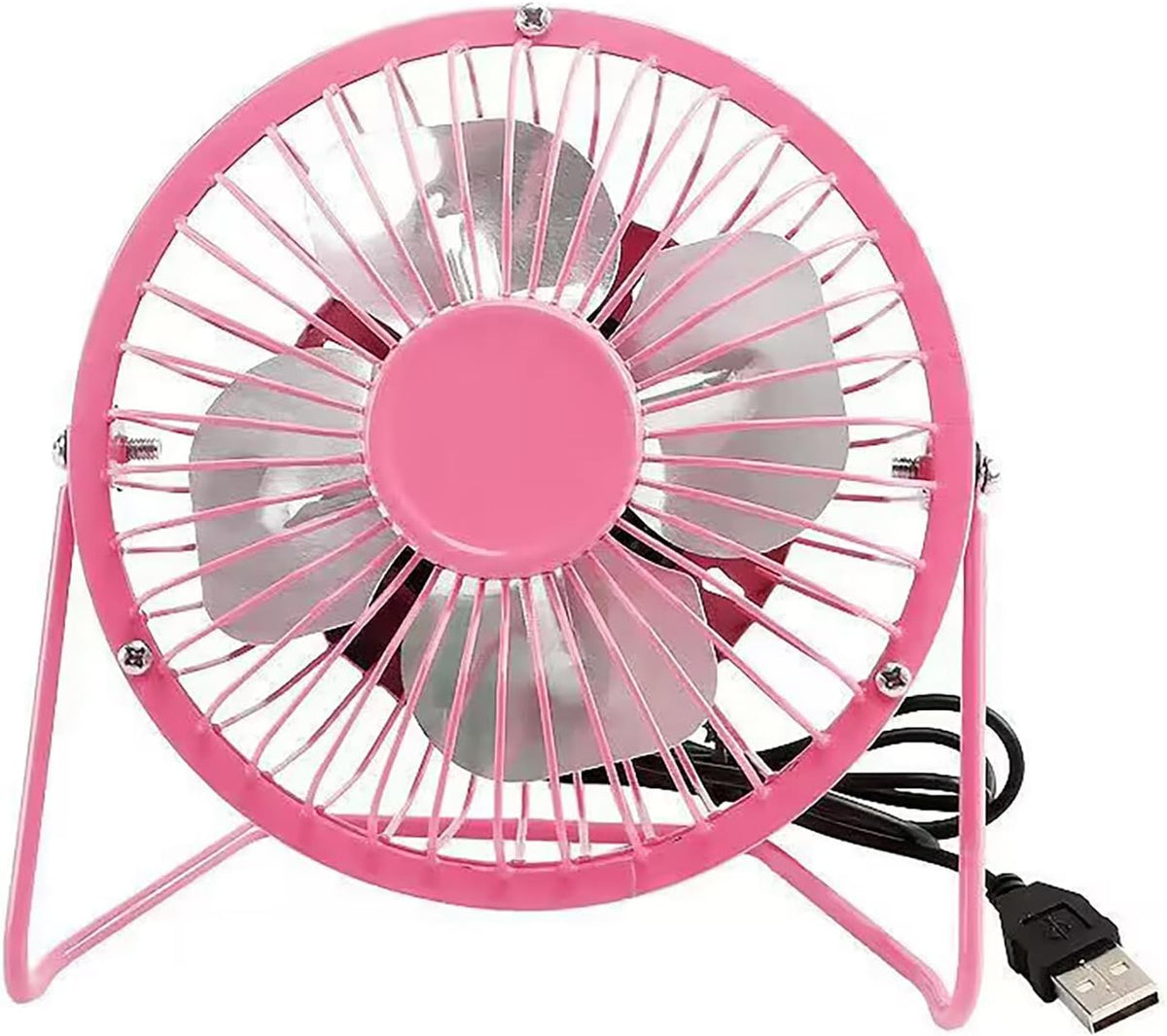 Metal Small 4 Inch USB Desk Fan (PINK)