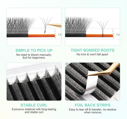 Black Eyelash Extensions 8-15mm