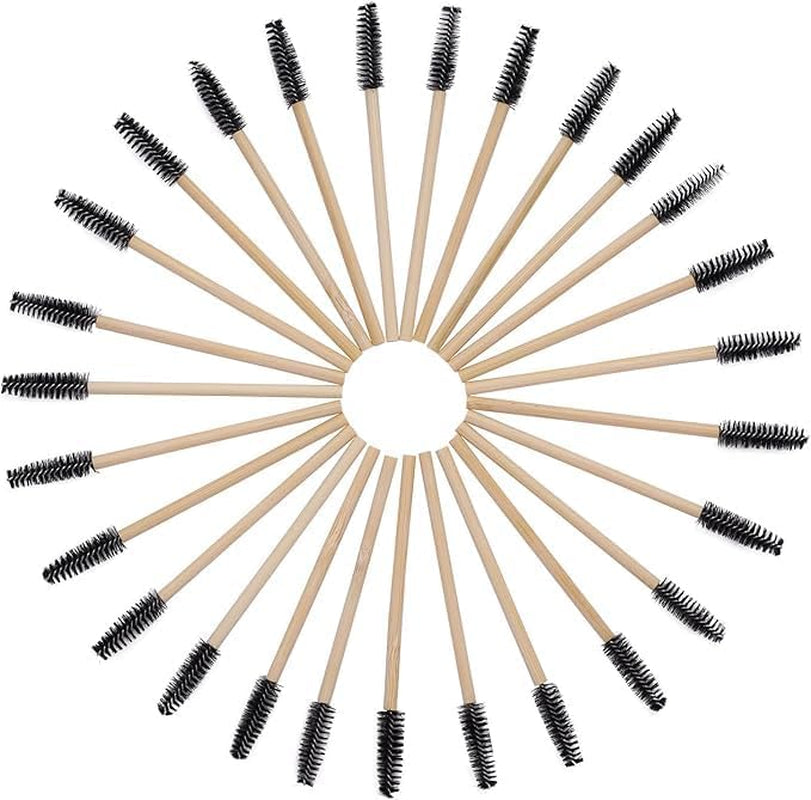 100 PCS Bamboo Eyelash Spoolies (BLACK)