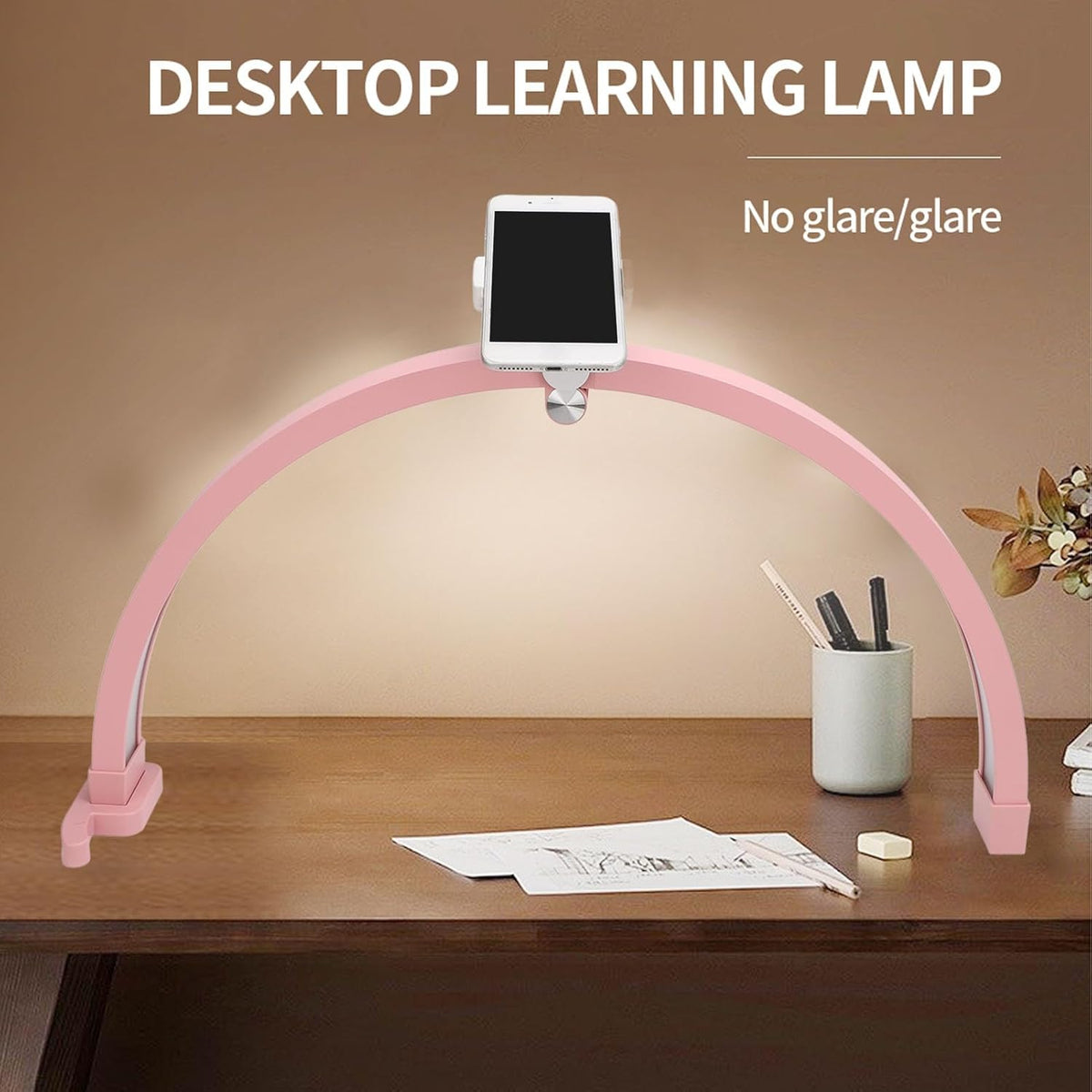 Half Moon Light for Nail Desk, 22 Inch 20W Foldable Half Moon Nail Desk Lamp, 3200 to 5600K Lash Lights Led 