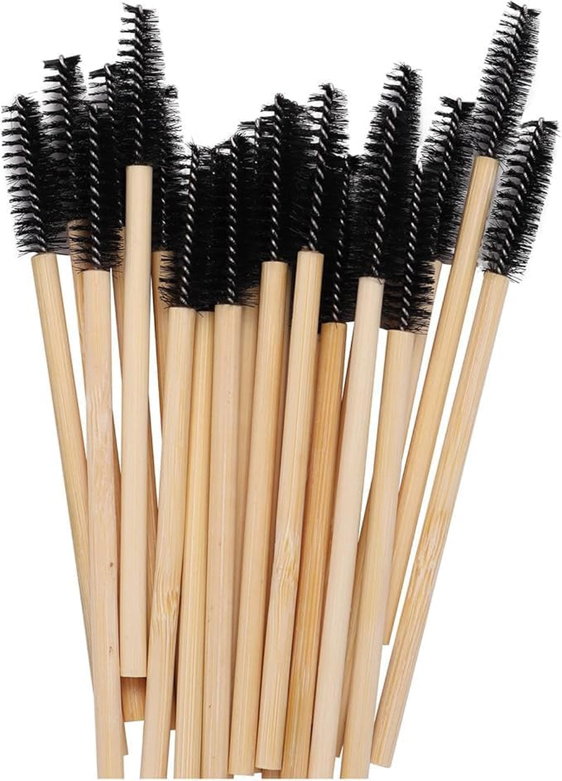 100 PCS Bamboo Eyelash Spoolies (BLACK)