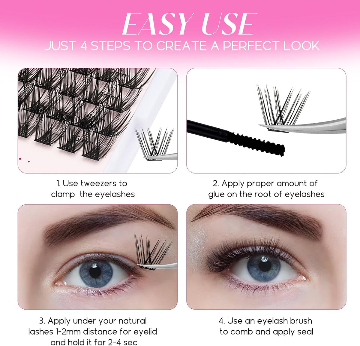 Lash Clusters DIY Eyelash Extensions 168 Clusters Lashes D Curl