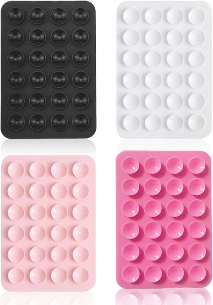 4 Piece Phone Suction  (Black White Pink)