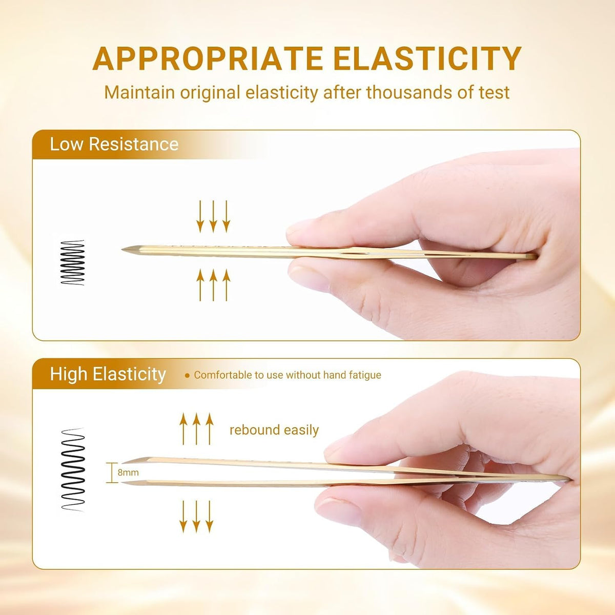 Gold Tweezers for Eyelash Extensions