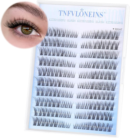 Left & Right Natural Lash Clusters Wispy Cluster Eyelash Extensions