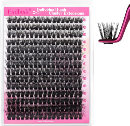 Lash Clusters Volume Fluffy Soft D Curl 280Pcs 80D 10-18Mm