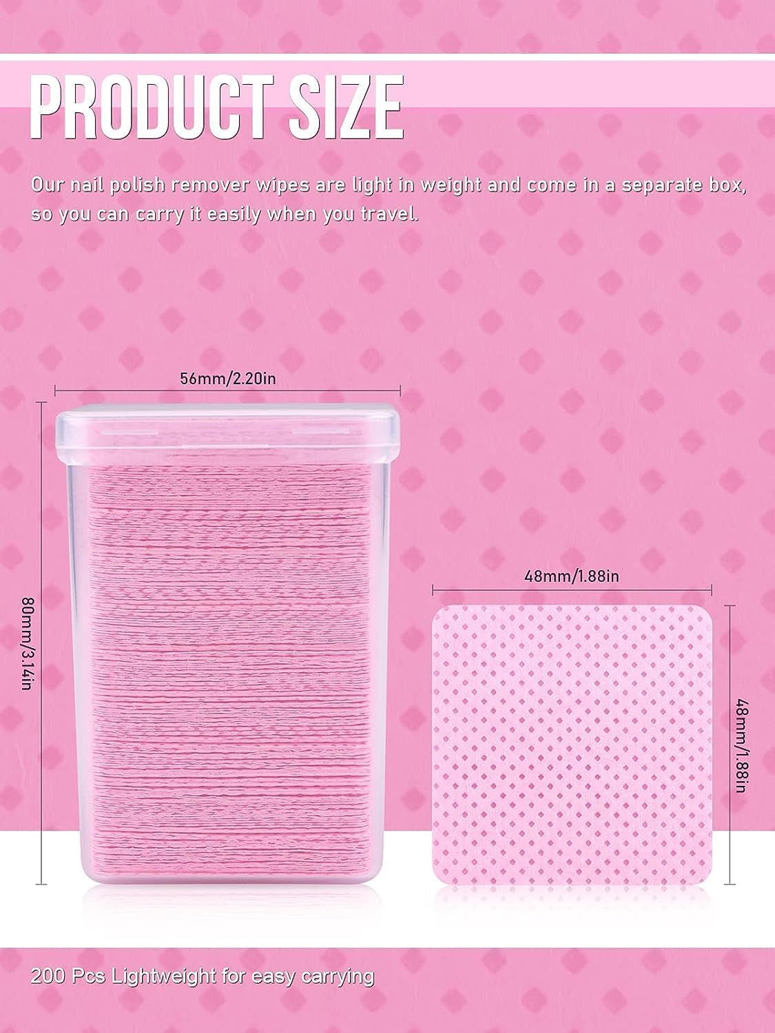 Lint Free Nail Wipes Non-Woven Polish Remover Pads 400pcs