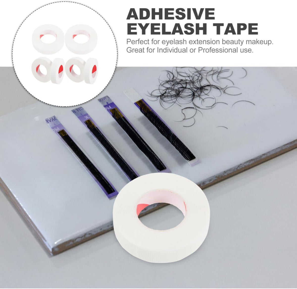 6 Rolls Eyelash Extension White