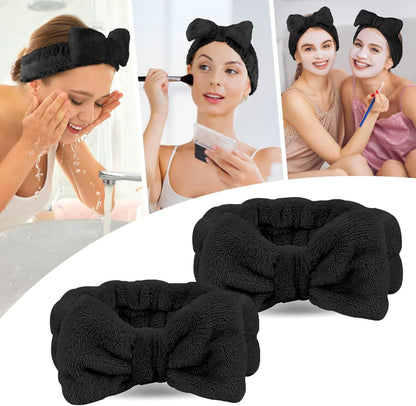 Black Fluffy Makeup Headband