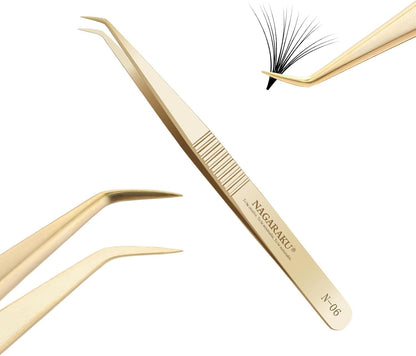 Gold Tweezers for Eyelash Extensions