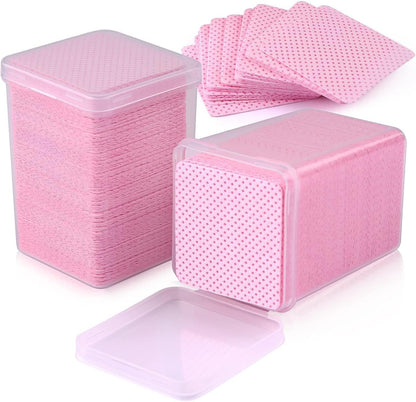 Lint Free Nail Wipes Non-Woven Polish Remover Pads 400pcs