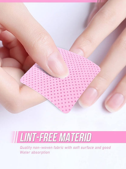 Lint Free Nail Wipes Non-Woven Polish Remover Pads 400pcs