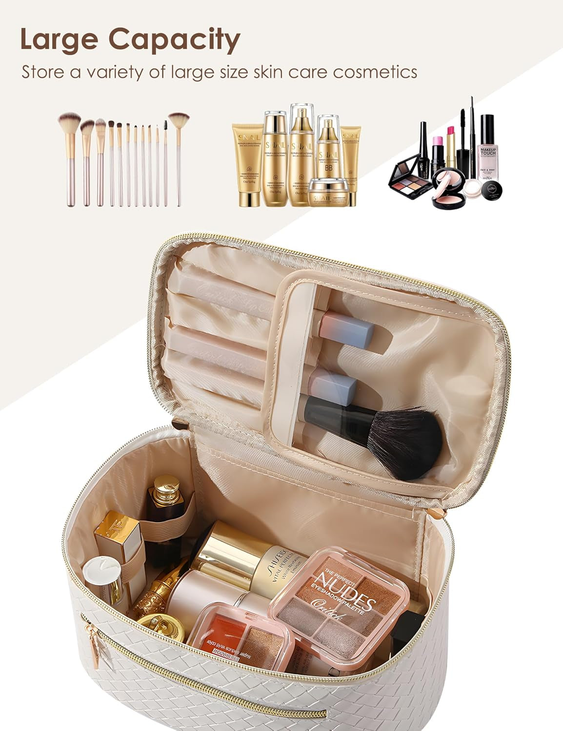 Makeup Bag Travel Black