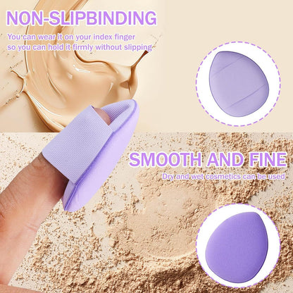 15Pcs Purple Multi-Colored Makeup Sponges Sets