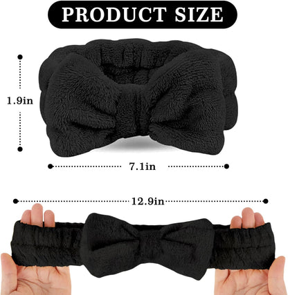 Black Fluffy Makeup Headband