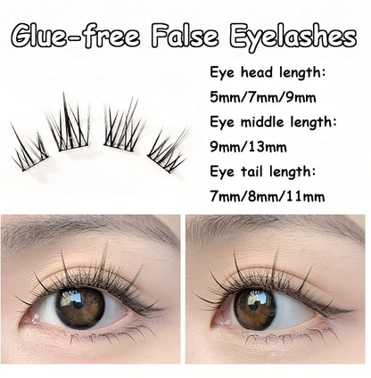 False Lashes, 120 Clusters, Natural C-Curve, Easy to Apply, Reusable False Eyelashes for All Makeup Styles