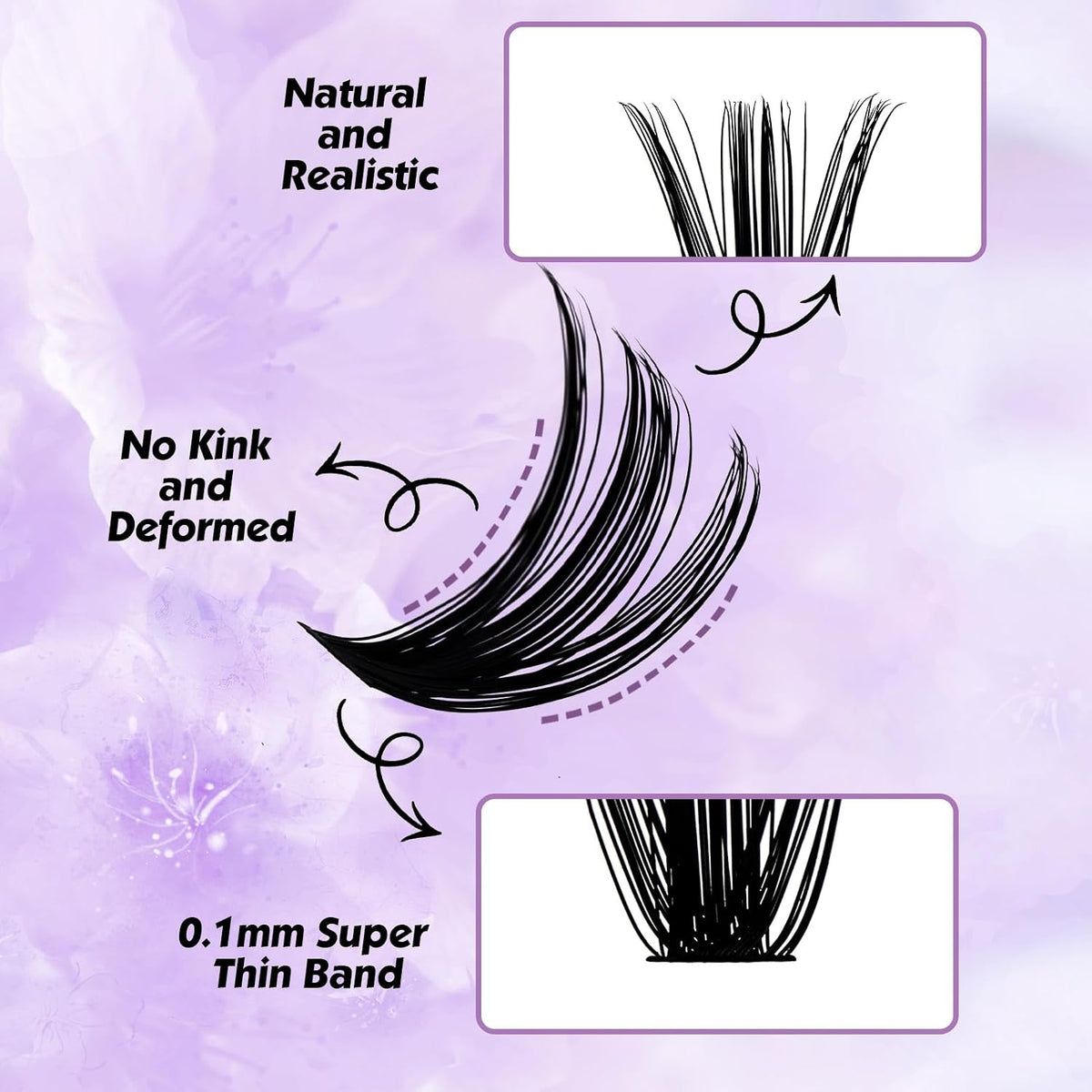Individual Eyelash Lash Kit C/D Curl With Lash Bond and Seal Applicator & Remover