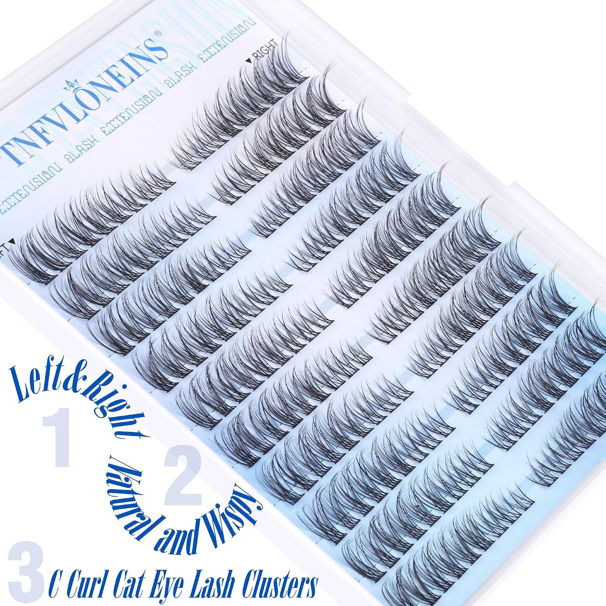 Left & Right Natural Lash Clusters Wispy Cluster Eyelash Extensions