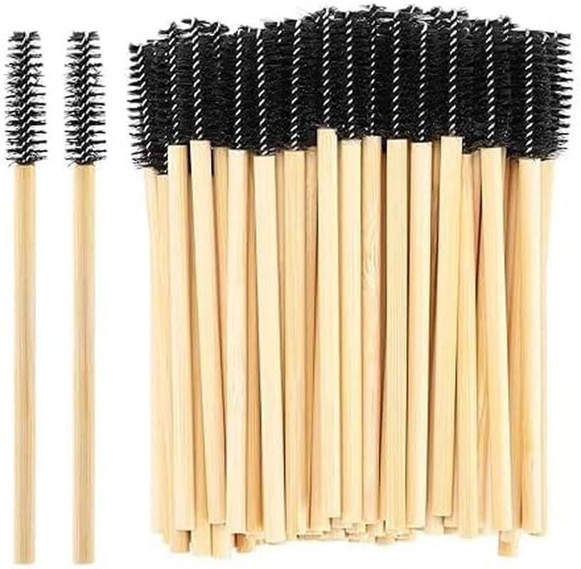 100 PCS Bamboo Eyelash Spoolies (BLACK)