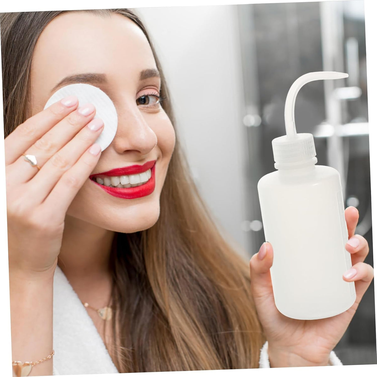 Refillable Eyelash Or Brow Cleaning Bottle With Bent Tip 3Pcs