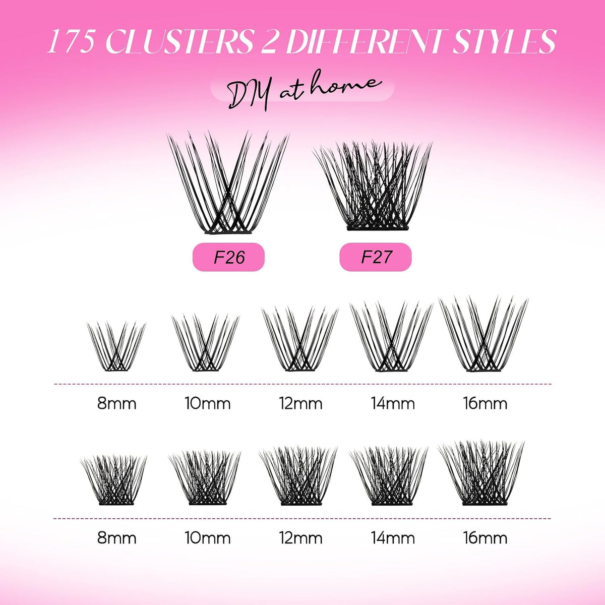 Lash Clusters DIY Eyelash Extensions 168 Clusters Lashes D Curl
