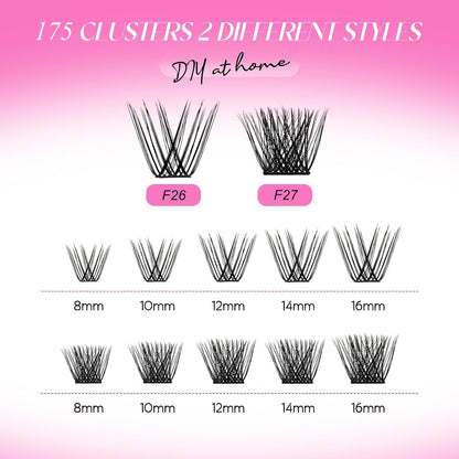 Lash Clusters DIY Eyelash Extensions 168 Clusters Lashes D Curl