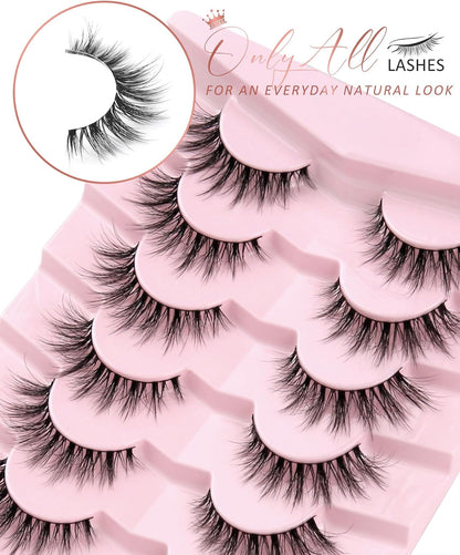 False Eyelashes Cat Eye Lashes Volume Lashes Fake Lashes Wispy Lashes Mink Lashes Fluffy Natural Eyelashes 15Mm Lashes D35
