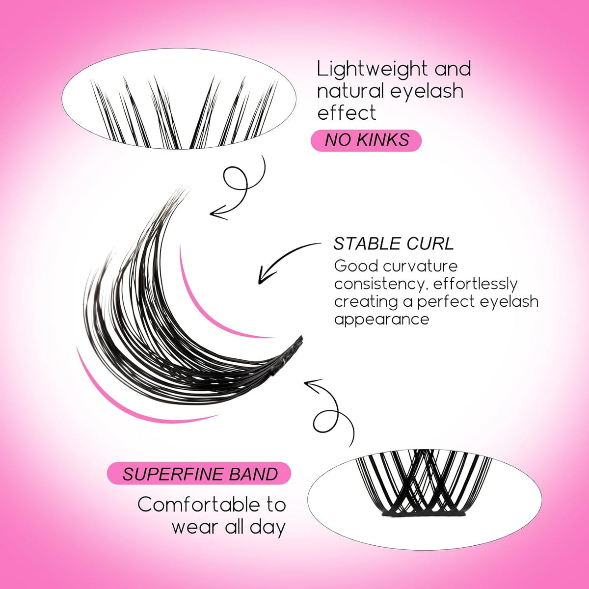 Lash Clusters DIY Eyelash Extensions 168 Clusters Lashes D Curl