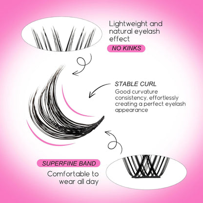 Lash Clusters DIY Eyelash Extensions 168 Clusters Lashes D Curl