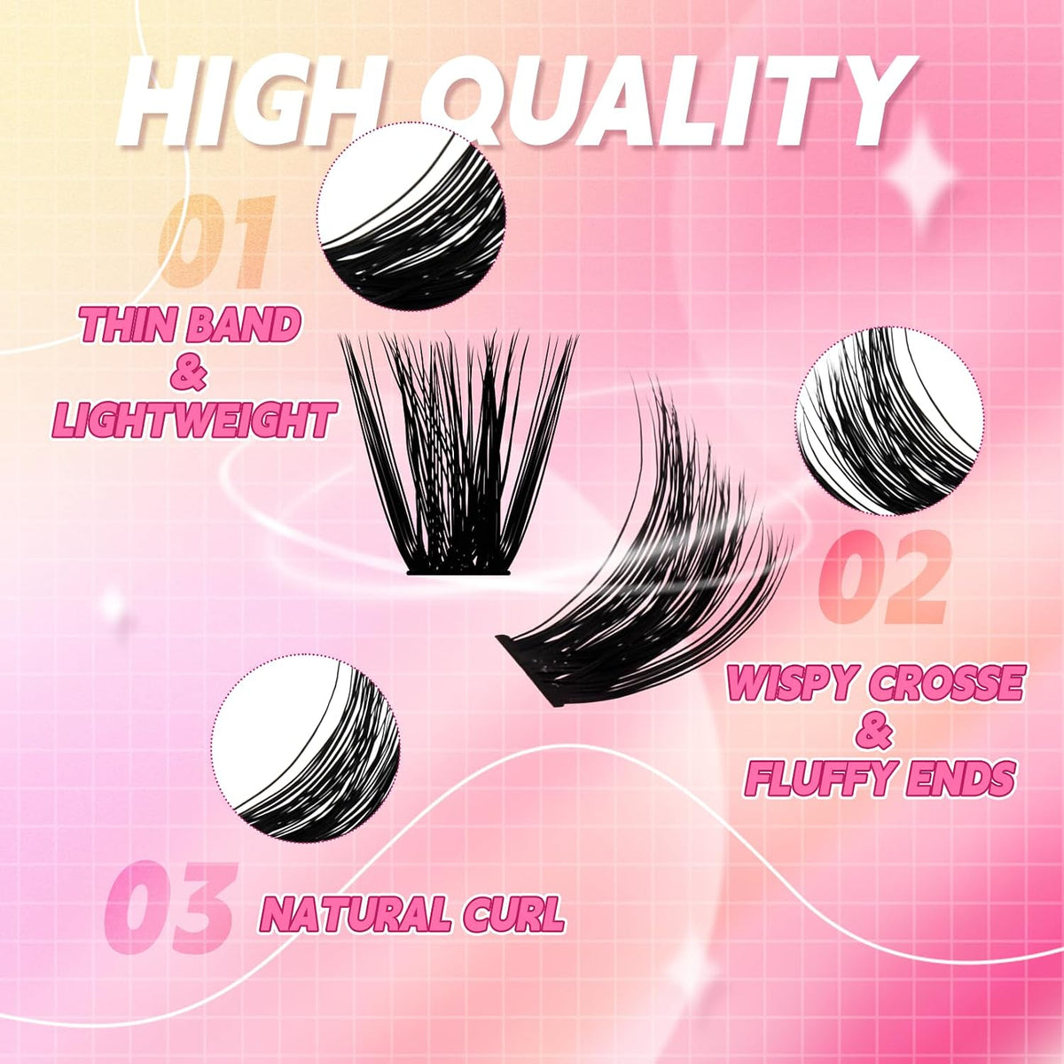 Lash Clusters 280Pcs 80D 12-18Mm Volume Fluffy Soft D Curl