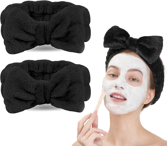Black Fluffy Makeup Headband