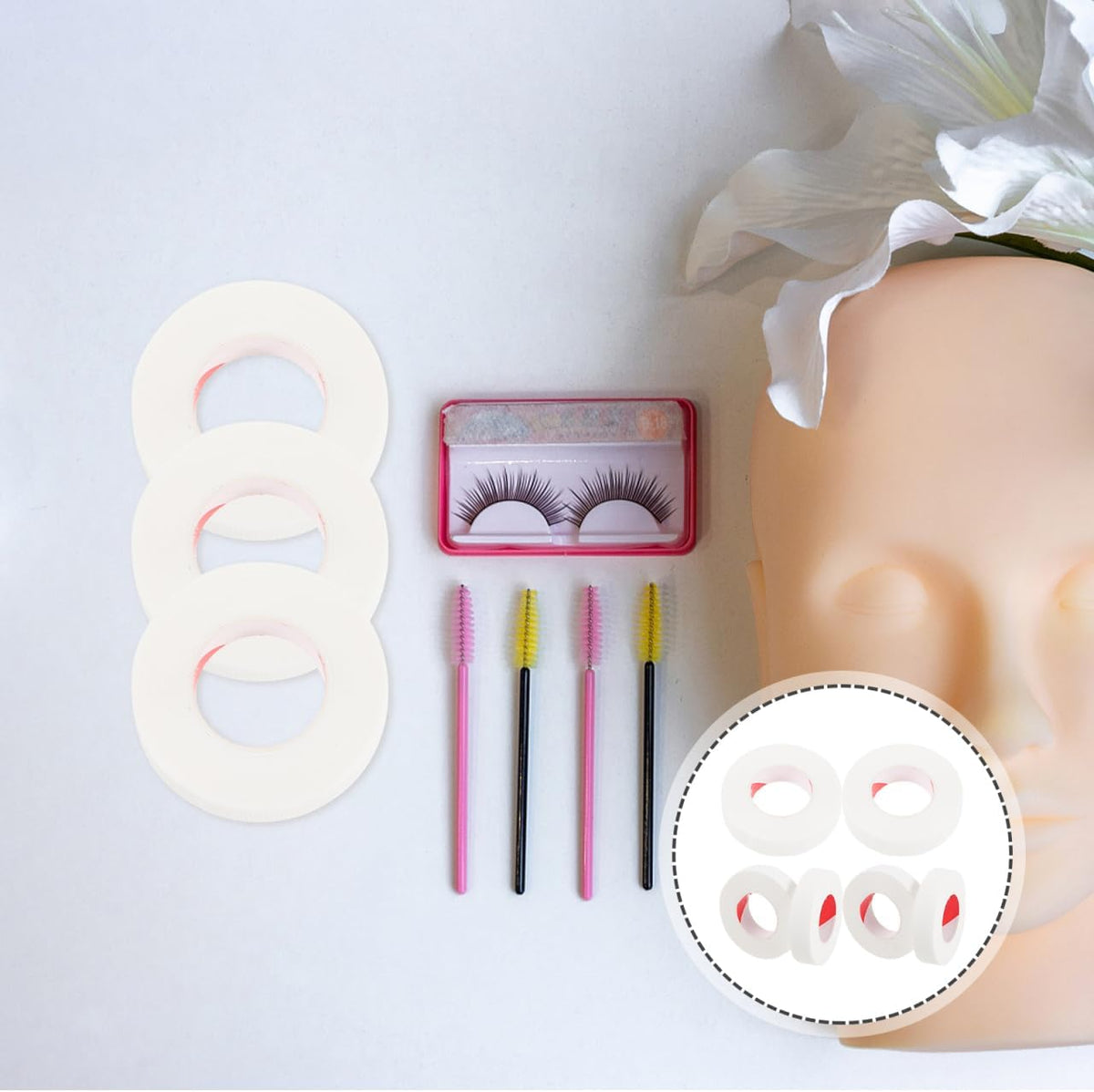 6 Rolls Eyelash Extension White
