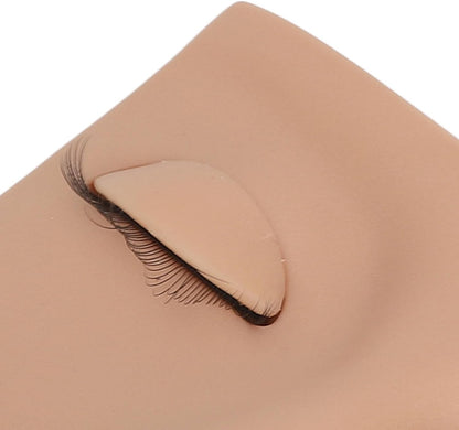Eyelash Training Mannequin, Lash Extension Practice Kit with 3 Pairs of Removable Lash Practice Eyelids, For  Beginners and Reusable
