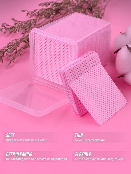 Lint Free Nail Wipes Non-Woven Polish Remover Pads 400pcs