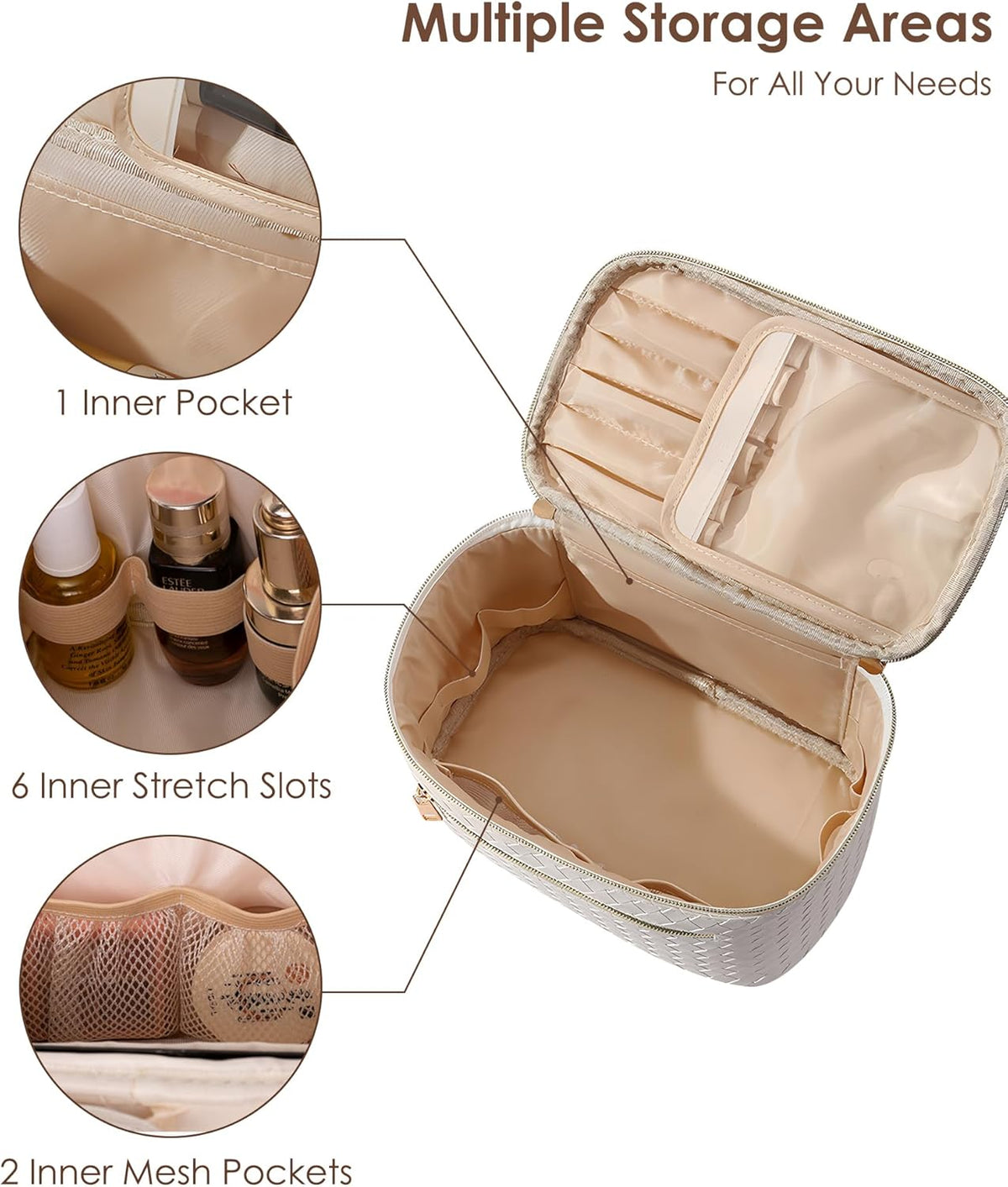 Makeup Bag Travel Black