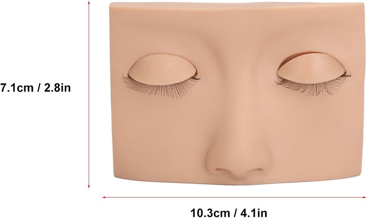 Eyelash Training Mannequin, Lash Extension Practice Kit with 3 Pairs of Removable Lash Practice Eyelids, For  Beginners and Reusable