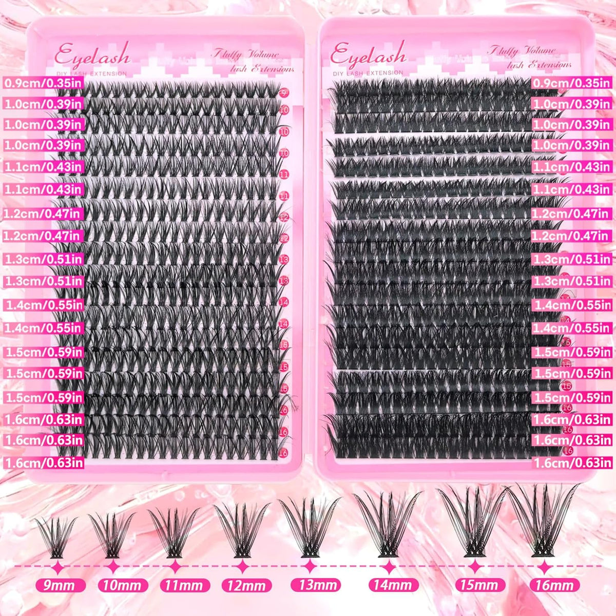 Lash Clusters Eyelash Extensions DIY Natural Curl 40D/80D 720PCS