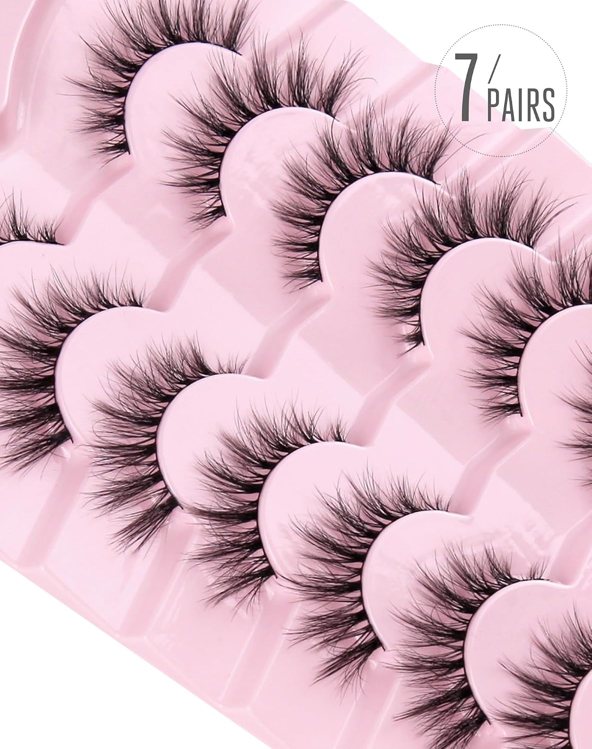 False Eyelashes Cat Eye Lashes Volume Lashes Fake Lashes Wispy Lashes Mink Lashes Fluffy Natural Eyelashes 15Mm Lashes D35