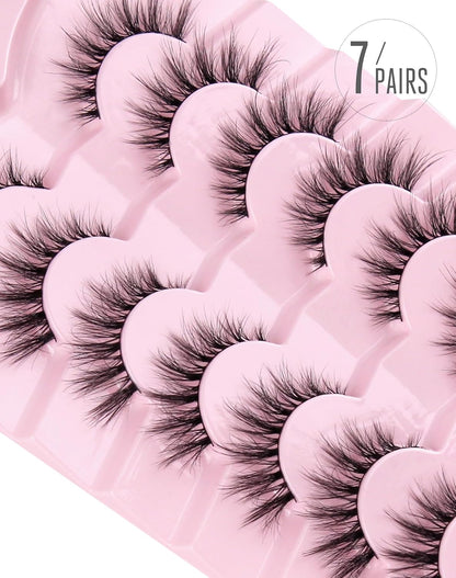 False Eyelashes Cat Eye Lashes Volume Lashes Fake Lashes Wispy Lashes Mink Lashes Fluffy Natural Eyelashes 15Mm Lashes D35