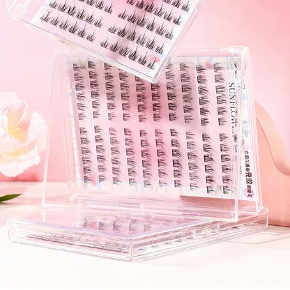 False Lashes, 120 Clusters, Natural C-Curve, Easy to Apply, Reusable False Eyelashes for All Makeup Styles