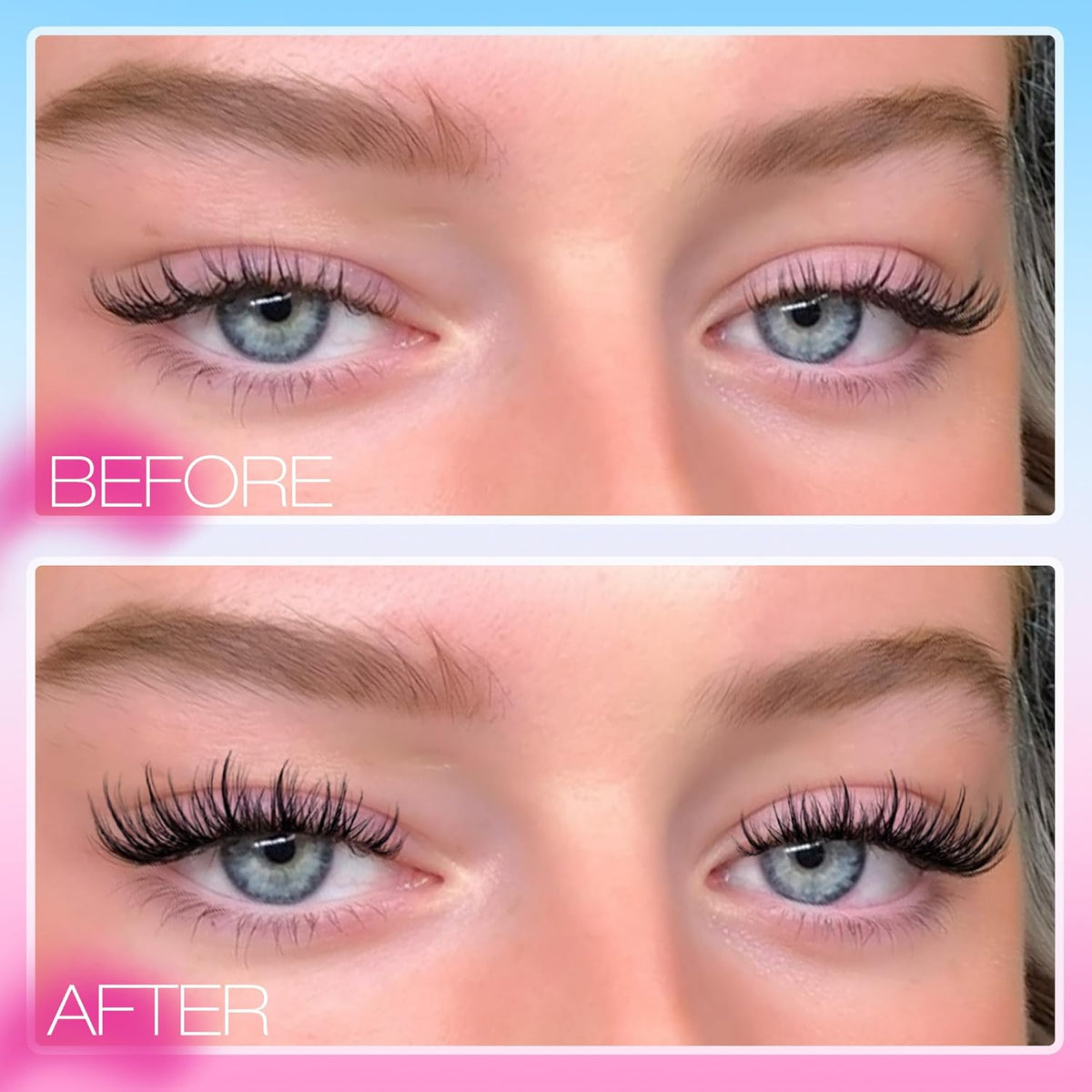 Natural Manga Wispy Lash Clusters Kit  with Bond and Seal and Tweezers