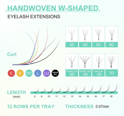 Black Eyelash Extensions 8-15mm