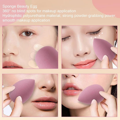 Pink Multi Coloured 14Pcs Makeup Sponges Sets