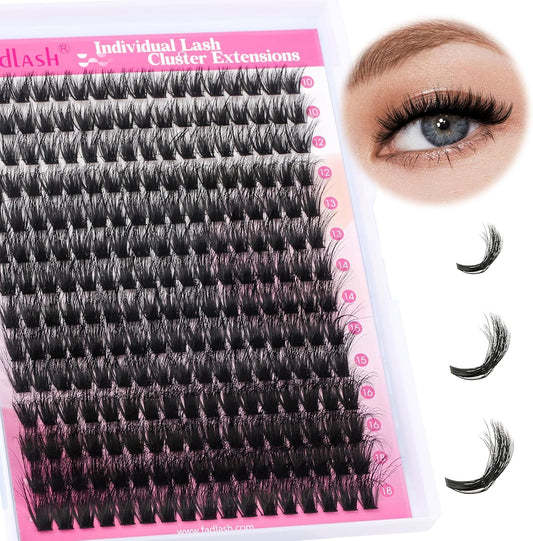 Lash Clusters Volume Fluffy Soft D Curl 280Pcs 80D 10-18Mm