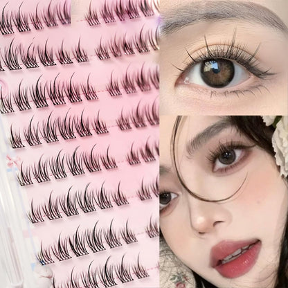 False Lashes, 120 Clusters, Natural C-Curve, Easy to Apply, Reusable False Eyelashes for All Makeup Styles