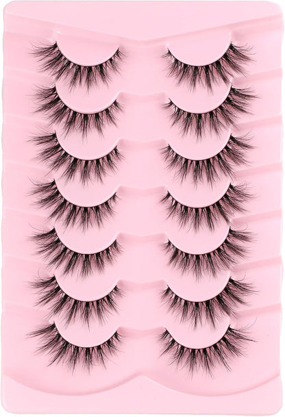 False Eyelashes Cat Eye Lashes Volume Lashes Fake Lashes Wispy Lashes Mink Lashes Fluffy Natural Eyelashes 15Mm Lashes D35