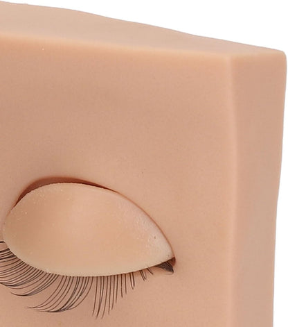 Eyelash Training Mannequin, Lash Extension Practice Kit with 3 Pairs of Removable Lash Practice Eyelids, For  Beginners and Reusable